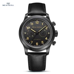 Seagull Men's Watch Fashion Multifunction Belt Sapphire Luminous Automatic Mechanical Watch Pilot Series Wristwatch 819.33.6080H