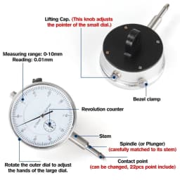 Dial Indicator With Magnetic Base Universal Flexible Dial Test Indicator Fine Adjustable Holder Stand Precision Measuring Tool