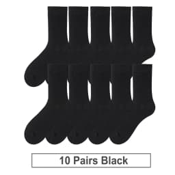 10 Pairs New Men's Cotton Socks Black Business Men Socks Soft Breathable Autumn Spring for Male White US6-10