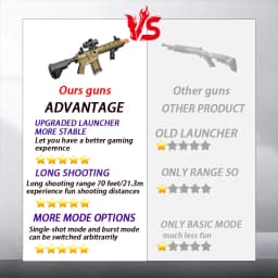Creative toy gun, featuring stable shooting and balanced range and speed; the rechargeable design ensures long-lasting use, suit