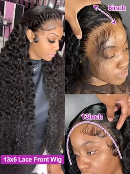 40 46 Inch 13x4 13x6 HD Lace Front Wig Deep Wave Frontal Wig Human Hair Brazilian Curly Lace Front Wigs For Women 300% Density