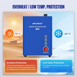 Mr CARTOOL T80 Smoke Machine Leak Detector with Pump EVAP Pipe Leak Locator Smoke Diagnostic Tool for Motorcycle pk AN-CEL S100