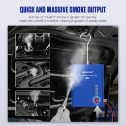 Mr CARTOOL T80 Smoke Machine Leak Detector with Pump EVAP Pipe Leak Locator Smoke Diagnostic Tool for Motorcycle pk AN-CEL S100