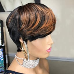 Short Pixie Cut Wig for Women Pixie synthetic Wig for Glueless Full Machine Made Wigs Easy to Wear Throw On and Go Wigs
