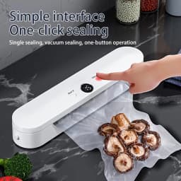 1 Unit Compact Full-Automatic Vacuum Sealer,110-130V Food Packager,Suitable For Dry/Wet Food Small Fresh-Keeper,Kitchen Storage