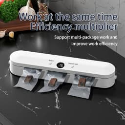 1 Unit Compact Full-Automatic Vacuum Sealer,110-130V Food Packager,Suitable For Dry/Wet Food Small Fresh-Keeper,Kitchen Storage