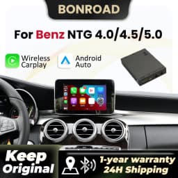 BONROAD Wireless CarPlay Android Auto Decoder For Mercedes Benz GLK W207 W212 W204 SLS W218 NTG 4.0 NTG4.5 NTG5.0 BT Mirror Link