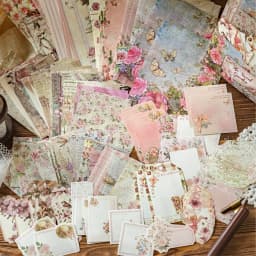 400pcs Garden Post Office Collection Light Paper Material Pack DIY Handbook Collage Journal Notebook Scrapbook Envelope