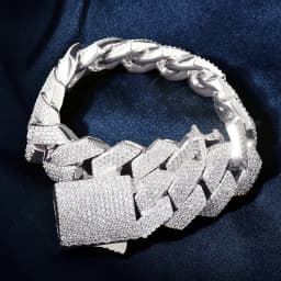Iced Out CZ Stone Men jewelry Hip Hop Micro Pave Cuban Link Chain High Quality Heavy Chunky Necklace 2 Rows Cubic Zirconia