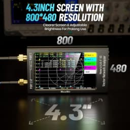 Upgraded NanoVNA-F V2 Vector Network Analyzer 50kHz-3000MHz HF VHF UHF VNA Antenna Analyzer 4.3" Measur S-Parameter Voltage SWR