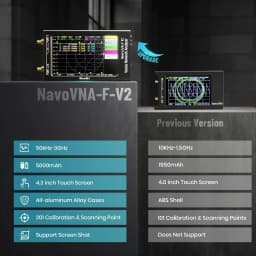 Upgraded NanoVNA-F V2 Vector Network Analyzer 50kHz-3000MHz HF VHF UHF VNA Antenna Analyzer 4.3" Measur S-Parameter Voltage SWR