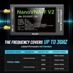 Upgraded NanoVNA-F V2 Vector Network Analyzer 50kHz-3000MHz HF VHF UHF VNA Antenna Analyzer 4.3" Measur S-Parameter Voltage SWR