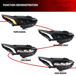 LED Blackout Headlights for Cadillac CT5 CT5-V 2020-2027 DRL Projector Sequential Turn Signal Front Lamps Assembly