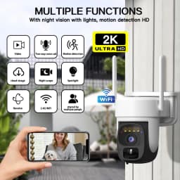 SZSINOCAM Wireless Solar-Powered Camera Single-Lens WiFi Pan-Tilt Camera Outdoor Video Surveillance Camera with Built-in Battery