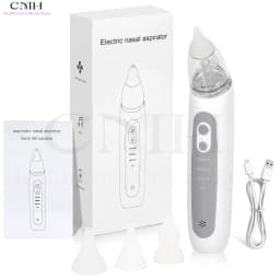 Electric Baby Nasal Aspirator 3 Suction Modes Rechargeable Music Lights Food Grade Silicone BPA-Free Anti-Backflow Nose Cleaner