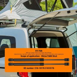 OE C16-10176 2Pcs14Inch Max 35lb Gas Struts For ARE/Leer Camper Shell Rear Window Universal