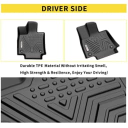 3D Floor Mats for 2019- 2025 Toyota RAV4 All Weather TPE Rubber Car Floor Liners