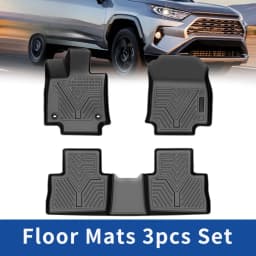 3D Floor Mats for 2019- 2025 Toyota RAV4 All Weather TPE Rubber Car Floor Liners