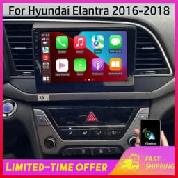 Android 15 Auto 9" Touch Screen for Hyundai Elantra 2016-2018 for Carplay Radio Dash Kit WiFi Multimedia Player Intelligent
