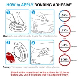 12 PCS Double Sided Adhesive Stickers High Bond Sticky Replacement for Car Magnetic Phone Holder Base Round Tape Compatible wit