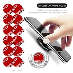 12 PCS Double Sided Adhesive Stickers High Bond Sticky Replacement for Car Magnetic Phone Holder Base Round Tape Compatible wit