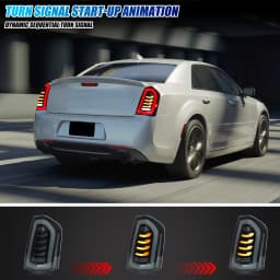 LED RGB Tail Lights for Chrysler 300 300C 300S 2011-2014 Sequential Turn Signal APP Control Rear Lamps Assembly [Not Fit 2015]