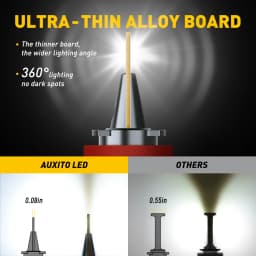 AUXITO 2Pcs Y13 Turbo H11 H8 H9 LED Headlight Bulbs Canbus 80W 9005 HB3 9012 9006 H4 H7 LED Headlamp High Low Beam 6500K White