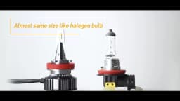 AUXITO 2Pcs Y13 Turbo H11 H8 H9 LED Headlight Bulbs Canbus 80W 9005 HB3 9012 9006 H4 H7 LED Headlamp High Low Beam 6500K White