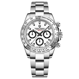 PAGANI DESIGN Chronograph Watch for Men 40mm Stainless Steel Quartz Wristwatch Sapphire Crystal Analog VK63 PD1727 Men's Gift
