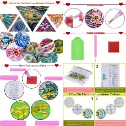 8-piece set of diamond painting bookmark set, rhinestone acrylic tassel bookmark, 19.5x5.6mm, DIY craft set for book lovers