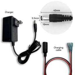 HeyFuture 24V 6Ah LiFePO4 Battery Pack with 29.4V 1A Charger, Built-in 20A BMS, Rechargeable Deep Cycle Lithium Battery