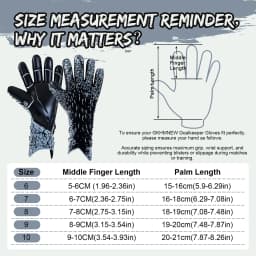 Soccer Goalie Goalkeeper Gloves for Youth & Adult, Enhanced Latex Palm Grip,Suitable for Game & Training