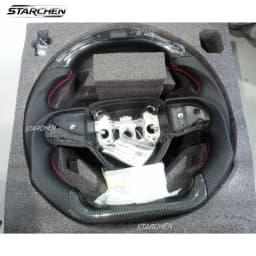 Real Carbon Fiber Smart Colored LED Steering Wheel for Dodge Charger Challenger Durango Srt Hellcat 2015-2026 (Heated)