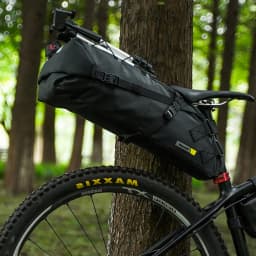 Rhinowalk Bike Saddle Bag Waterproof 5L-13L Large Capacity Foldable Tail Rear Bag Reflective Cycling MTB Trunk Pannier Black