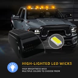 5X LED Solar Powered Cab Lights Reusable Wireless Truck Roof Lights Truck Pickup Warning Light for Pickup Trucks SUV Motorcycles