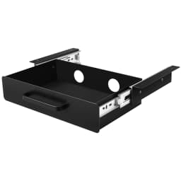 SucceBuy 13in/22in Under Desk Drawer Slide Out Desktop Storage Box Mounted Pullout Undertable Drawer Organizer for Office Home