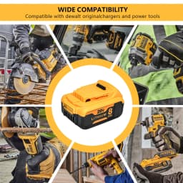 20V MAX 8Ah Battery Pack Compatible with DeWalt DCB200 DCB204 DCB205 DCB206, Lithium Ion Replacement Battery for Cordless Power Tools, 4-Pack