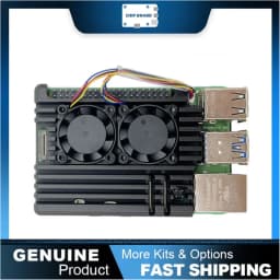 Raspberry Pi 5th Generation Dual Fan Heat Dissipation Case Raspberry Pi 5 Aluminum Alloy Heat Dissipation Protective Case Box