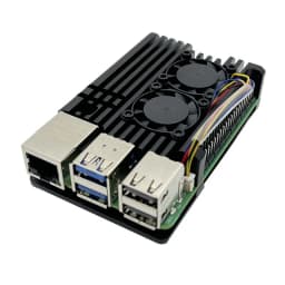 Raspberry Pi 5th Generation Dual Fan Heat Dissipation Case Raspberry Pi 5 Aluminum Alloy Heat Dissipation Protective Case Box