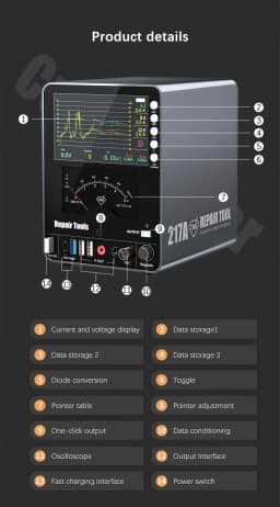 TBK217A DC Power Supply 150W Adjustable Bench Power Supply 20V 5A, Variable DC Power Supply with Real-Time Curve Display, Progra