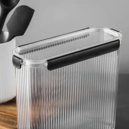 20.5 Cup Clear Ribbed Pantry Storage Container