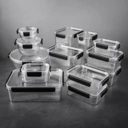 20.5 Cup Clear Ribbed Pantry Storage Container