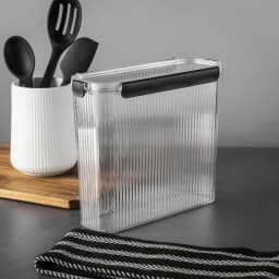 20.5 Cup Clear Ribbed Pantry Storage Container