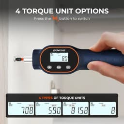Digital Torque Screwdriver 7.08–70.8 In-lb / 0.8–8 Nm, 1/4' Adjustable Torque Screwdriver Set for Electronics, and Mounting