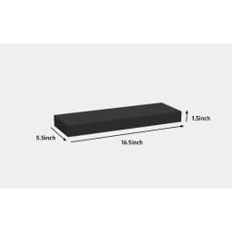 Black 16.5" Wood Floating Shelves, Set of 2