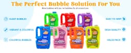 JOYFY 32 OZ Concentrated Bubble Solution for Bubble Machines (Up to 2.5 Gallons) Concentrated Solution Refills for Machine Wands