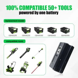 VANON GBA80200 8.0Ah 1/2/4Pack Lithium Battery 80V Replace for Greenworks GBA8050 GBA80400 GBA8050 Power Tools Battery pin