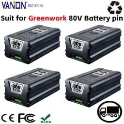 VANON GBA80200 8.0Ah 1/2/4Pack Lithium Battery 80V Replace for Greenworks GBA8050 GBA80400 GBA8050 Power Tools Battery pin