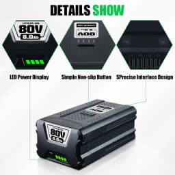 VANON GBA80200 8.0Ah 1/2/4Pack Lithium Battery 80V Replace for Greenworks GBA8050 GBA80400 GBA8050 Power Tools Battery pin