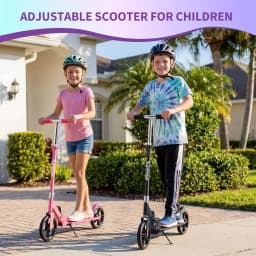 Urban Ride Kick Scooter for Kids Teens & Adults Ages 3-12 Years, Foldable Lightweight Design, Large 2 Wheels, Adjustable Handlebar, Non-Slip Deck & Sturdy Aluminum Frame